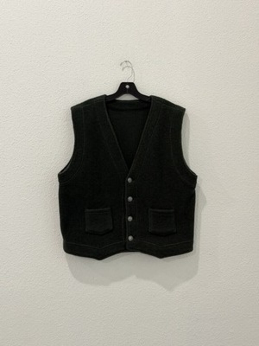 Vintage 80s Criter Mountainwear Fleece Vest USA Made Gorpcore Five Cent Buttons